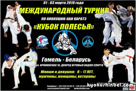 Начинают поступать заявки на турнир «Кубок Полесья» по киокушин-кан карате