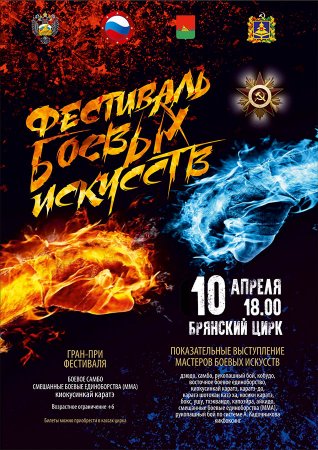 10 апреля в 18.00 в Брянском цирке пройдет Фестиваль боевых искусств