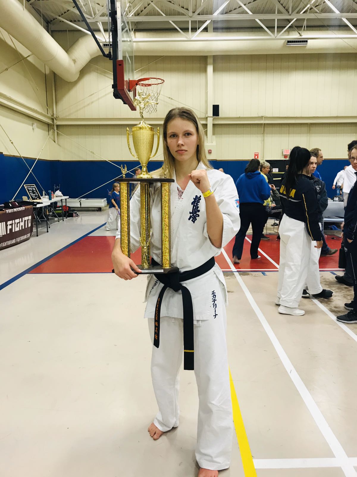 Екатерина Юшкевич заняла первое место на турнире по каратэ Киокушин в городе Рочестер, Штат Нью-Йорк
